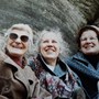 Kate, Leonie and Eleanor at Brimham Rocks