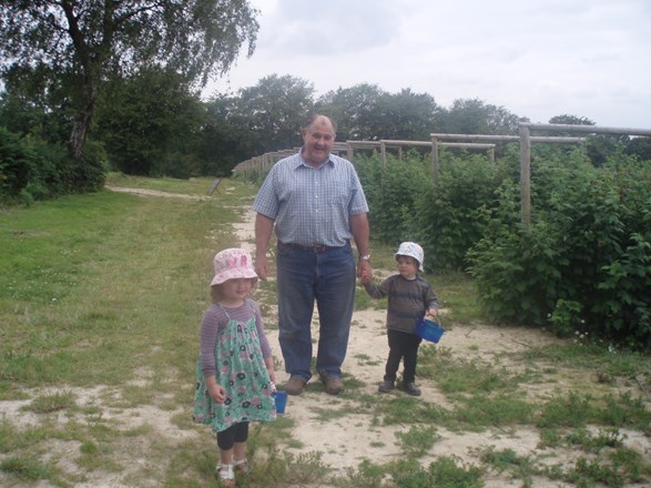 Fruit picking with Grandpa