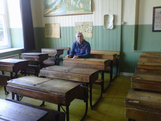 Dad at Hartlebury Museum in the naughty seat