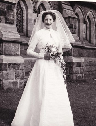 Betty at her wedding in 1957