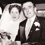 Betty & Les in Wedding car  -  1957