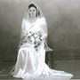 Arva in her wedding gown
