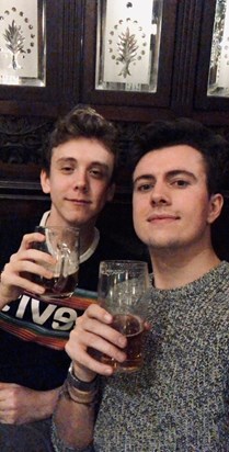 Our last ever pint together when we met up in Leeds 24/01/2020