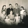 Family portrait: Elsie, Larry, LeRoy, Barbara, Harvey, Dotti, mom Doris, MaryAnn, dad Lane