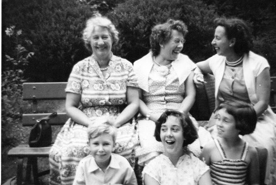 Walter's Auntie Doris, Mother, Auntie Elsie, Walter, Cousin Ann and Cousin Pat