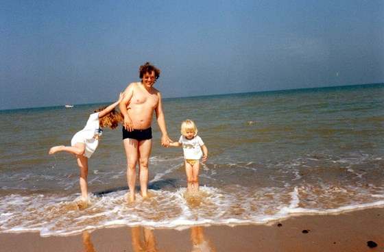 Walter and his girls, August 1988