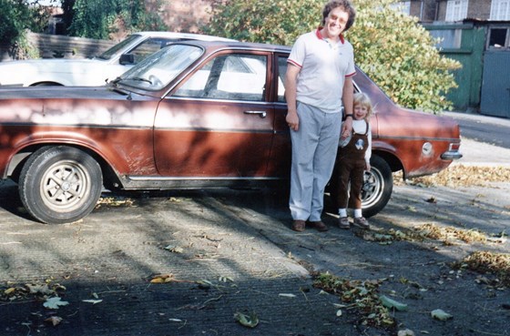 Walter and Suzie with Walter's first car
