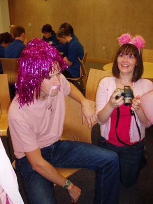 Andy SIms and Gillian Farnie, Wear it Pink, Paterson Institute, Manchester 2006