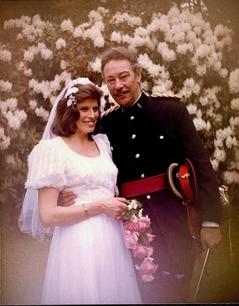 Wendy and Roger, just married, on 15 May 1982