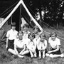 Among Bluetit Patrol, 1st Radlett Girl Guides camping at St Paul's, Walden on 31 July 1955