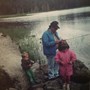 Bob fishing with Rory and Lexi at Pat's Lake