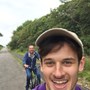 Kenny and his son Hamish, riding bikes around Millport