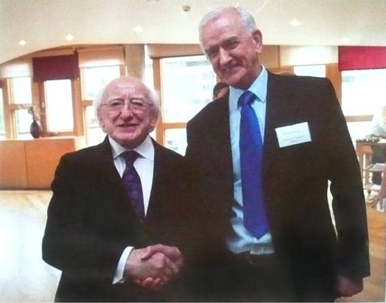 With Irish President Michael D. Higgins