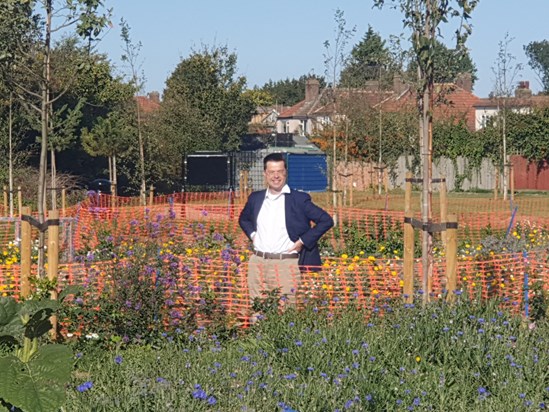 James at the opening of a new park in Sidcup