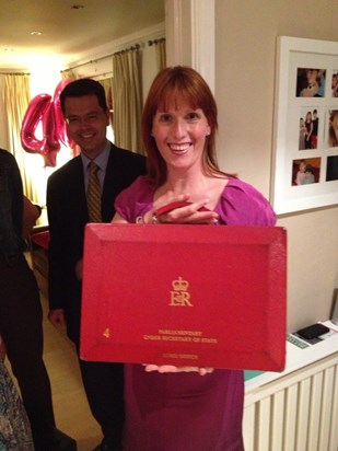 JB letting me pose with his red ministerial dispatch box - he was quite simply the nicest, most decent of men.