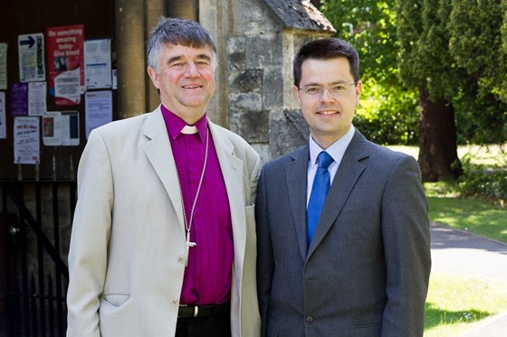 James with Brian Castle, Bishop of Tonbridge, May 2012