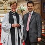 James welcoming Edward Barlow as vicar of St John the Evangelist, Bexley, June 2019