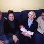 Anna with her newest Grand daughter Ava Marie and Denis, Amy and Gary 