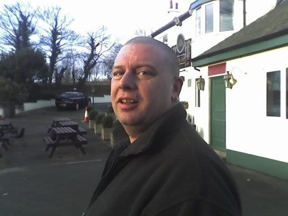 Andy at Squires Bikers Cafe (Feb 2008)