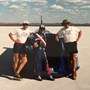 John "Ackers", Rosco and Ian "Doc" Sutherland with Aussie Invader 2 Australian land speed record holder 