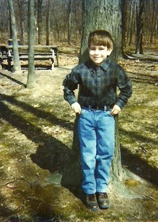  William in 1997 among the trees his Mom planted in 1972 - Kennekuk Cove - Danville, IL
