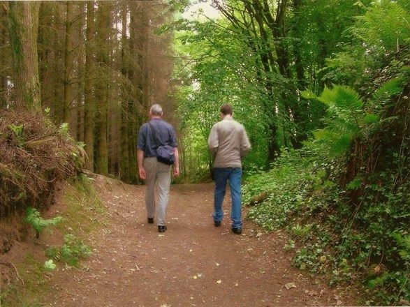 Jimmy and William walking the trails in Hamilton