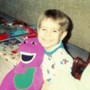William with Barney! - Christmas at home in Danville - 1993