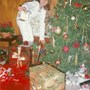 William's sister, Natalie, playing Santa at home in Danville - 1996