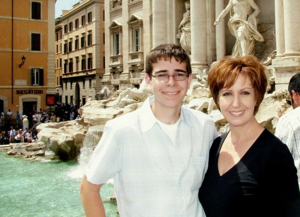  William and Mom at the Trevi Fountain - Rome, Italy