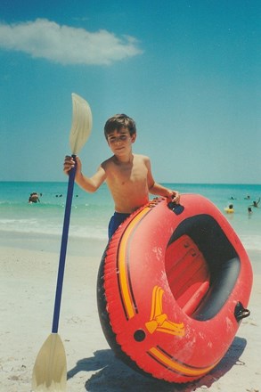  William and his boat on Anna Maria Island - May 2000