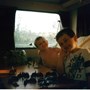 Boys in caravan Saundersfoot 1998