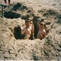 Boys on beach Saundersfoot 1998