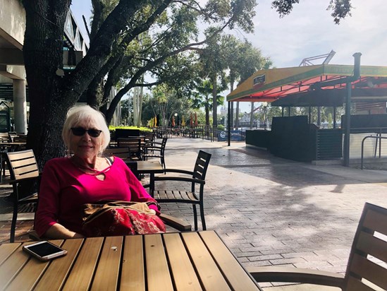 Taking a break. Tampa river walk Nov 2019