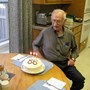 Dad enjoys his 86th birthday cake!
