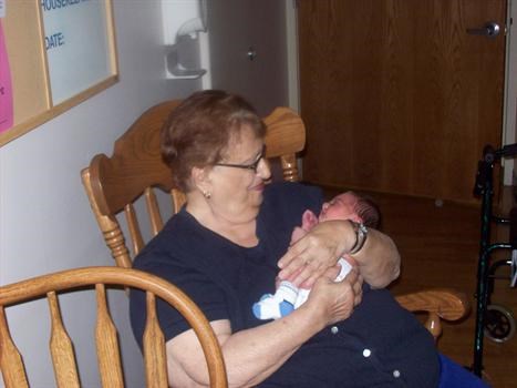 First time grandma held keegan 7/8/09