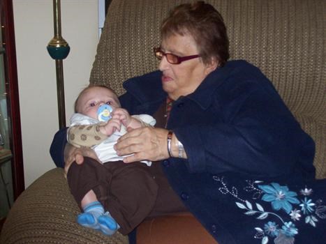 Christmas 2009 Grandma and keegan