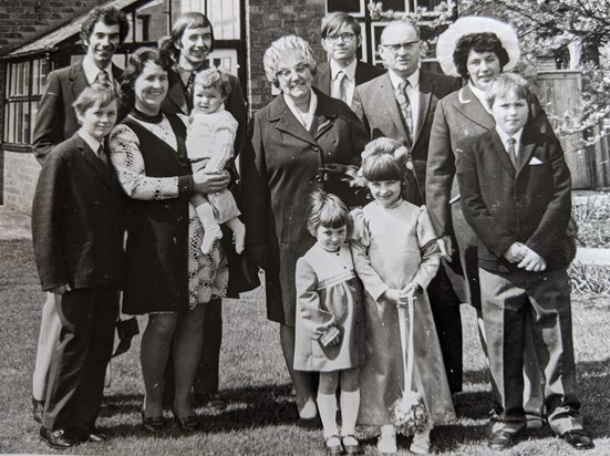 With the family in 1973