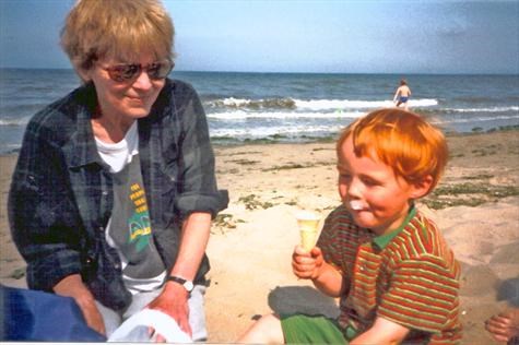 With Connor on Portobello beach