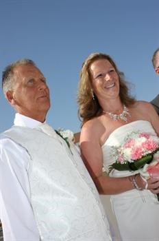 Us on our wedding day October 2008 in Cyprus