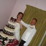 Us cutting our wedding cake November 2008