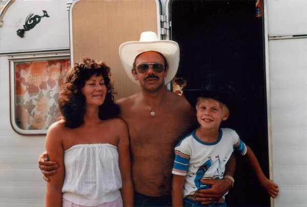 Looking somewhat like Burt Reynolds, my dad a few years ago at an American Car Show