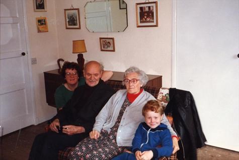 Chris with me and his Gran and Grandad