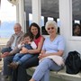 Proud Mum with Dan and her much loved grandparents, Ian and Hazel on Lake Geneva in 2004