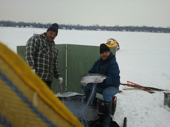 Craig and Bill Ice Fishing - February 2011