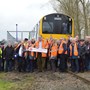 Adrian with the Friends of the London Transport Museum on a visit to Vivarail project 21/02/2018.