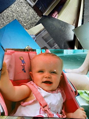 Mia on her first holiday what a cute happy smiling baby you always was xx