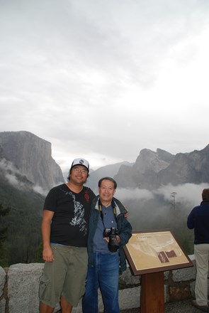 wiht his dad in Yosemite