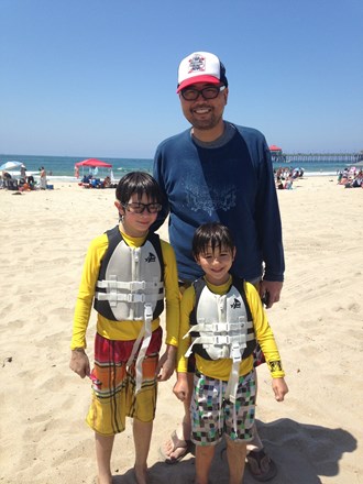last family vacation, Huntington Beach, August 2013