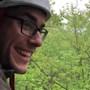 Laughing about getting caught in the rain mid climb in the Gunks, May 2018