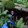 Exploring a cave at Minnewaska State Park, 2017